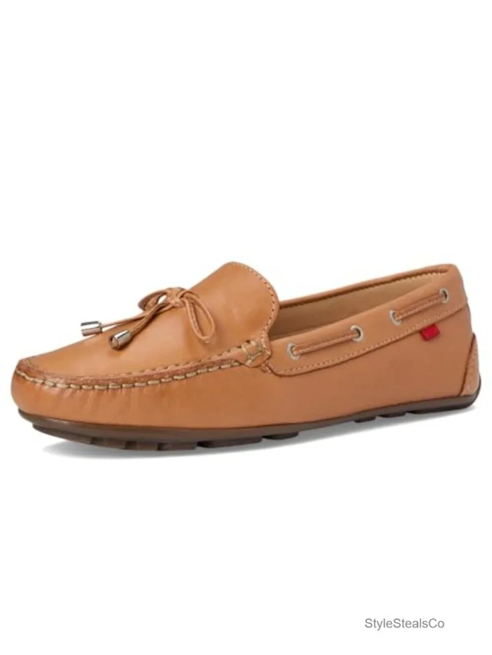 Leather Slip-On Loafers with Arch Support Memory Foam Insole